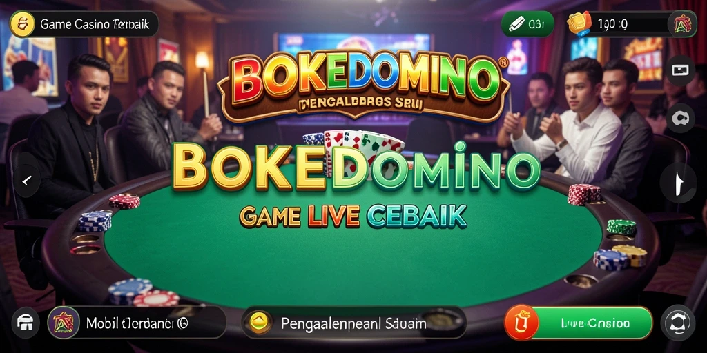 Gambaran gameplay Live Casino yang menarik dan interaktif di BOKEDOMINO.