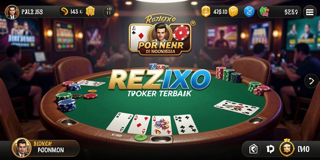 Screenshot permainan poker REZIXO yang menunjukkan aksi dan antusiasme para pemain.